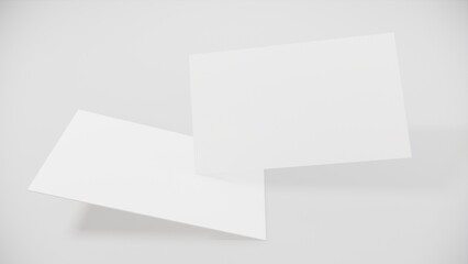 Modern business card mockup template with clipping path. Mock-up design for presentation branding, corporate identity, advertising, personal, stationery, graphic designers presentations. 3d Rendering