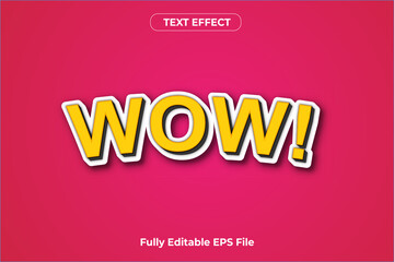 3D WOW Text Effect Design with fully editable font