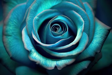 blue and turquoise roses