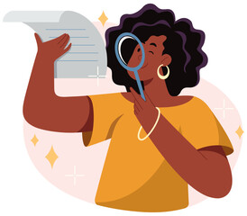 Black Woman with Magnifier