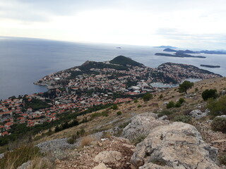 Fototapeta na wymiar Panoramic view of the old city of Dubrovnik, Croatia