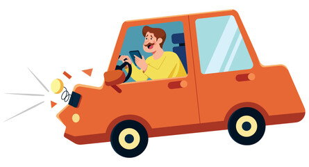 Car Crushing on White