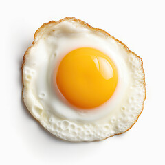 Perfectly Fried Egg Isolated on White Background for your Breakfast Needs. created with Generative AI