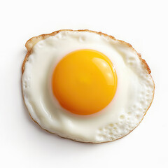 Perfectly Fried Egg Isolated on White Background for your Breakfast Needs. created with Generative AI