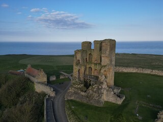 aerial view of Scarborough Castle, North Yorkshire 