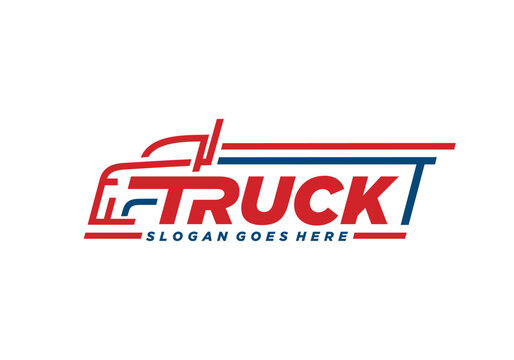 Truck logo design vector