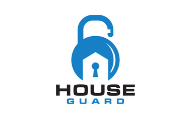 Fototapeta premium House guard logo design. Home Security Logo Template