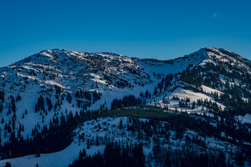 Winter hike on the Nagelfluhkette in the beautiful Allgau Alps