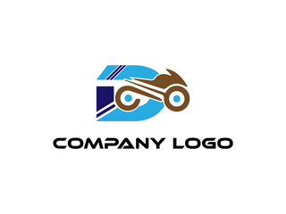 Modern abstract digital logo. typography, Creative Bike and  Minimal technology   vector illustration logo.  symbol set for  artist, modern style Awesome logo in shape a template Mode flat.