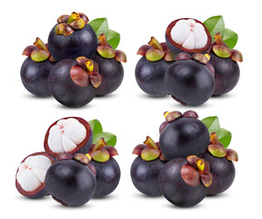Mangosteen isolated on transparent png