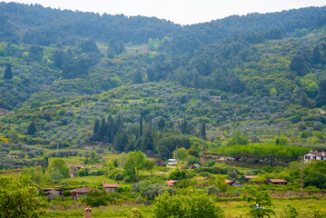 Obraz premium A village in Turkey on a summer and sunny day.