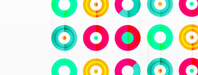 Colorful circles abstract background. Hi-tech design for wallpaper, banner, background, landing page, wall art, invitation, prints, posters