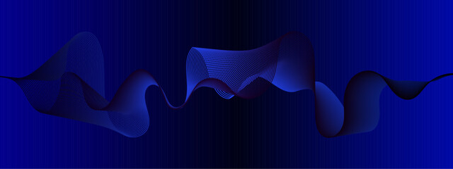 Abstract colorful flowing wave curved lines, frequency wavy sound, technology curve line on white background. Design used for technology, science, banner, template, wallpaper, business and many more.