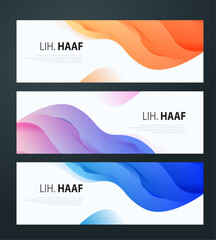 Fototapeta premium Geometric banner design with Vector presentation template.