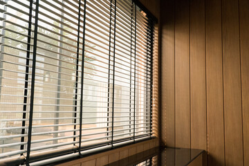 Blinds window decoration interior of room,Venetian blind or sun blind.