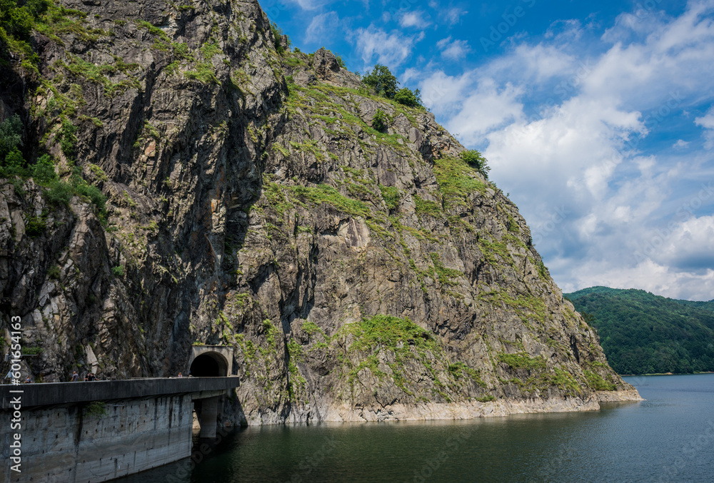 Canvas Prints Lake Vidraru created by construction of Vidraru Dam in Romania