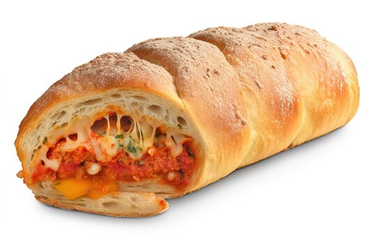 stromboli isolated on white background. Generated by AI