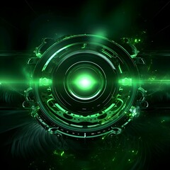 Obraz premium green fractal burst background