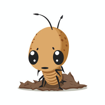 vector cute termite cartoon style