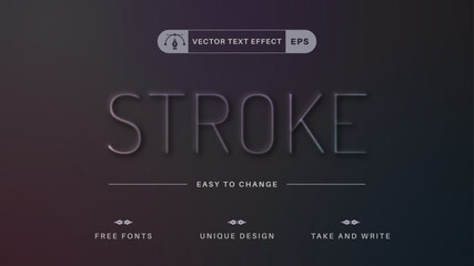 Press Stroke - Editable Text Effect, Font Style