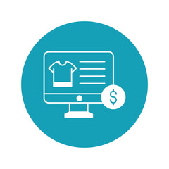 Online shopping Vector Icon 

