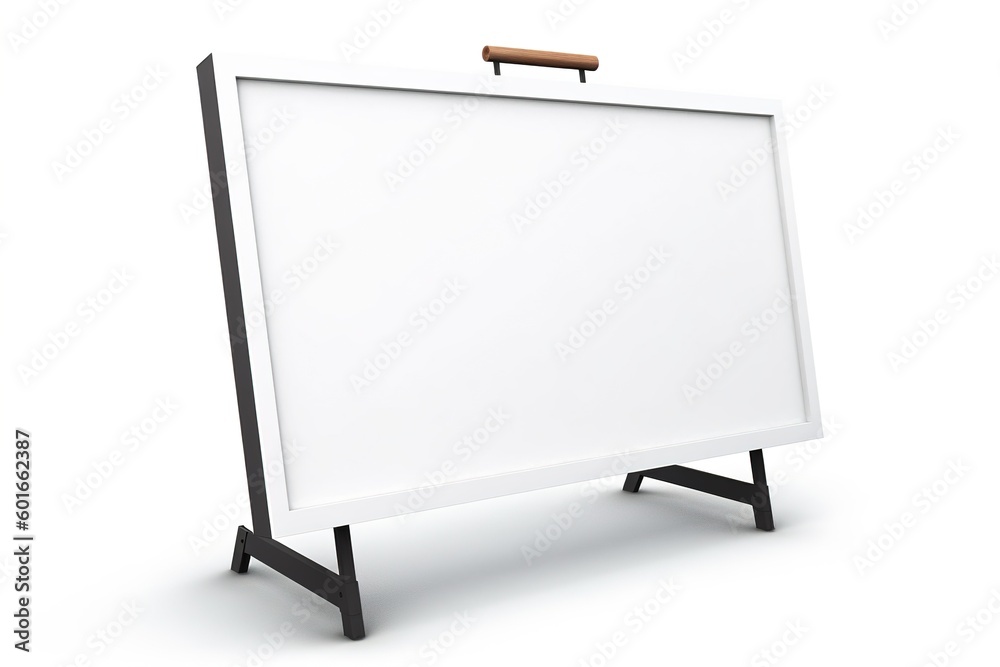 Poster signboard isolated on white background. generated by ai