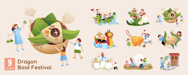 People celebrating Duanwu Festival