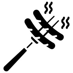 sausage, breakfast food courts vector icons for web design, app, banner, flyer and digital marketing.