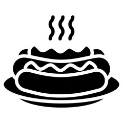 hot dog, breakfast food courts vector icons for web design, app, banner, flyer and digital marketing.