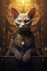 Magic Egyptian theme - Egyptian cat Sphynx