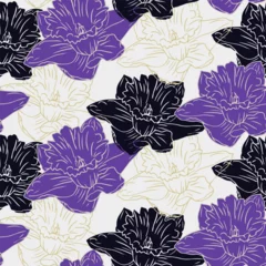 Fotobehang Spring flower narcissus seamless pattern for surface design for textile . Vector background © Oksana