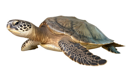 Obraz premium Sea turtle on transparent background, png