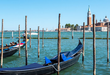 gondolas in venice italy city