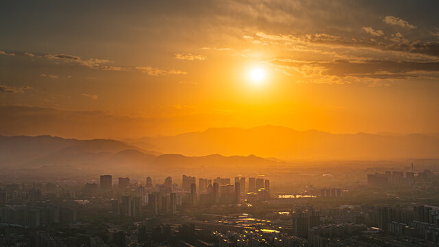 beijing city sunset sunset dusk mountains and rivers