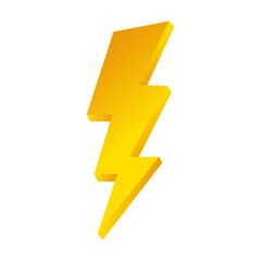3D Lightning Vector Illustration