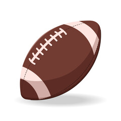 American soccer ball. Sport. Competitions. American football game. Vector illustration in cartoon style. © Kateryna
