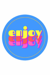 icon symbol enjoy blue red yellow pink color illustration 80s 