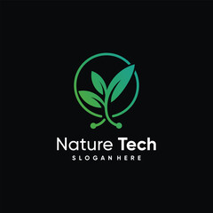 Nature logo vector design with modern concept idea