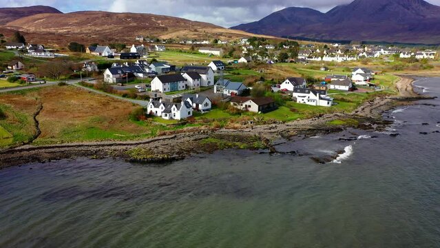 Broadford Village - Isle of Skye - Panning Placement shot