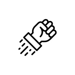 fist icon with black color