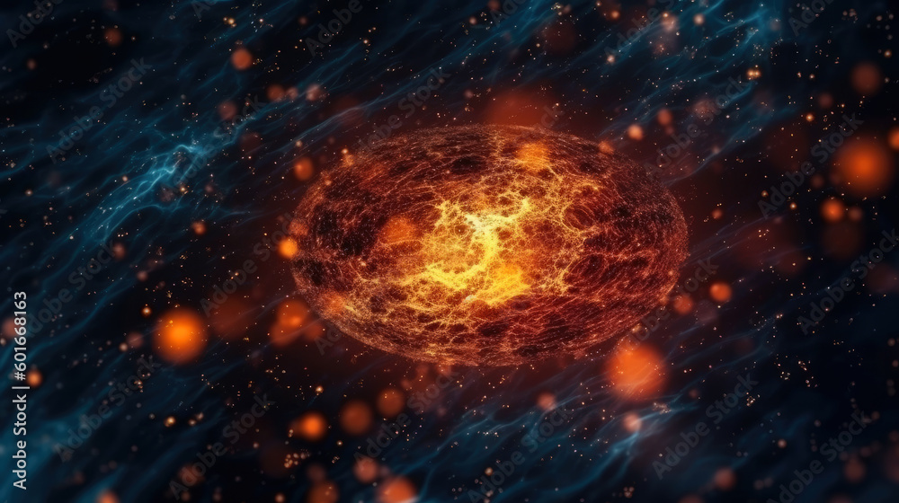 Poster cosmic space and stars, cosmic abstract background. generative ai.