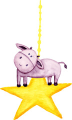 cow in the star illustration