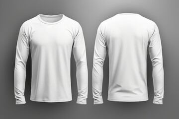 White T-Shirt Long Sleeve Mockup