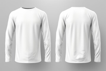 White T-Shirt Long Sleeve Mockup