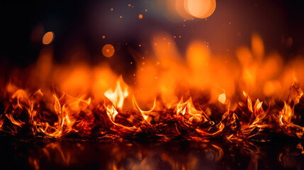 Beautiful fire background, generative ai.