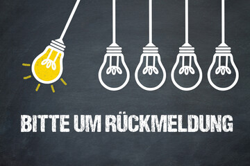 Fototapeta premium Bitte um Rückmeldung 