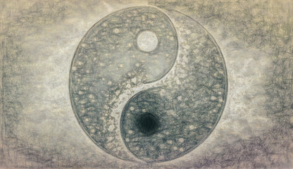 Obraz na płótnie Canvas Illustration Yin Yang symbol . generative ai.