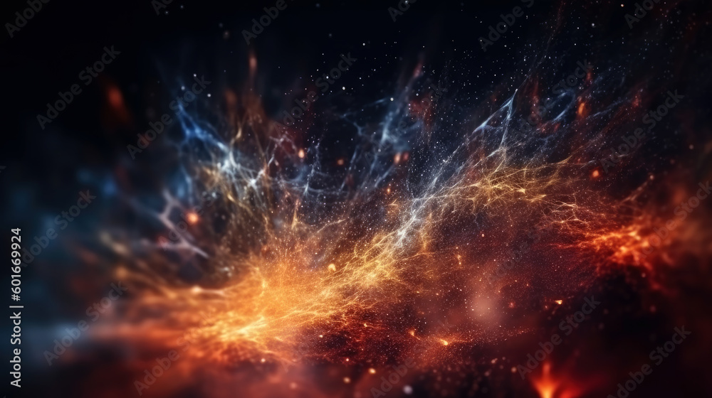 Poster cosmic space and stars, cosmic abstract background. generative ai.