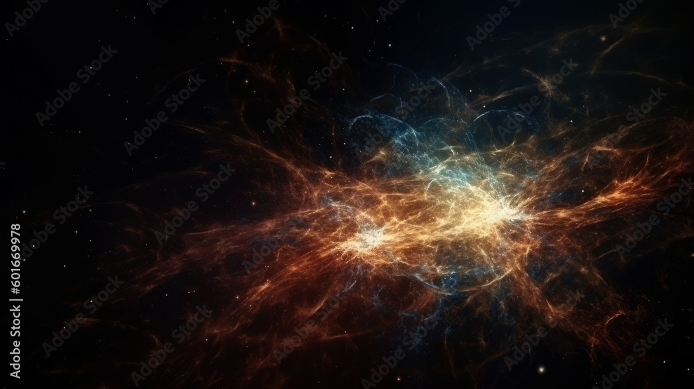 Poster cosmic space and stars, cosmic abstract background. generative ai.