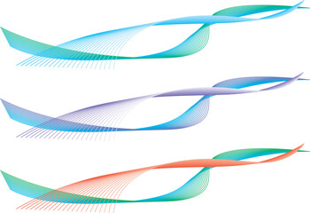 線で描いた光や風や波の抽象的なイメージ